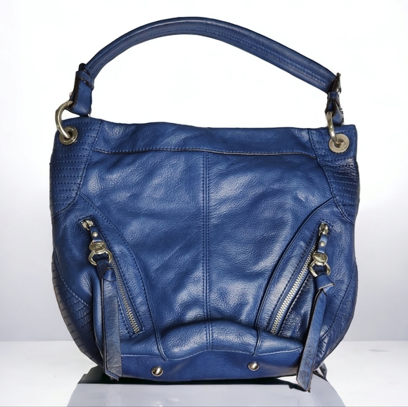 b. makowsky Handbags - B. Makowsky Blue Soft Genuine Leather Shoulder Bag